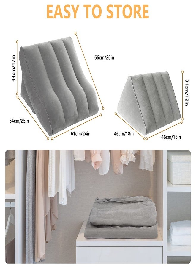 EKEPE Inflatable Wedge Pillow Set for Sleeping, Bed Wedge Pillow Set for Travel, Post Surgery Wedge Pillow for After Surgery, Knee & Back Pain, Acid Reflux, GERD, Anti Snoring and Heartburn - Image 4