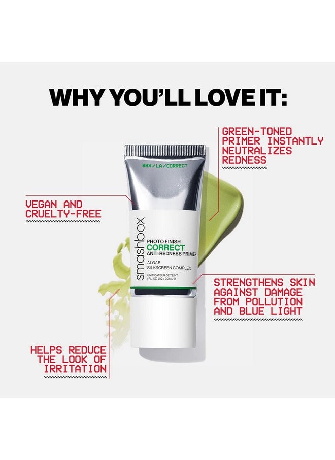 SmashBox Smashbox Photo Finish Correct Anti-Redness Makeup Primer | Soothing, Vegan + Cruelty Free, 1 Fl Oz  - Image 4