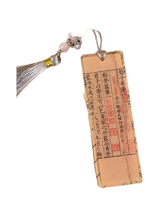 Tatanice Acrylic Bookmark, Creative Ancient Style Bookmark Decoration Card, Student Stationery, Birthday Gift For Classmates And Teachers, Party Favor, Xunzi Scroll - Image 1