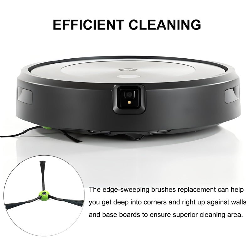 SENNII Replacement Side Brush Parts for iRobot Roomba i j eSeries j5 j5+ j6 j6+ j7 j7+ j8 j8+ j9 j9+ i3 i4 i5 i5+ i6 i6+ i7 i7+ i8 i8+ e5 e6 Robotic Vacuum Accessories Kit,6 Black Side Brush,Screw Driver - Image 3