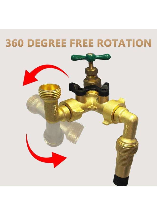 HQMPC Garden Hose Connector 90 Degree Brass Garden Hose Elbow Solid Brass Adapter (2Pcs)+ Extra 4 Pressure Washers - Image 4