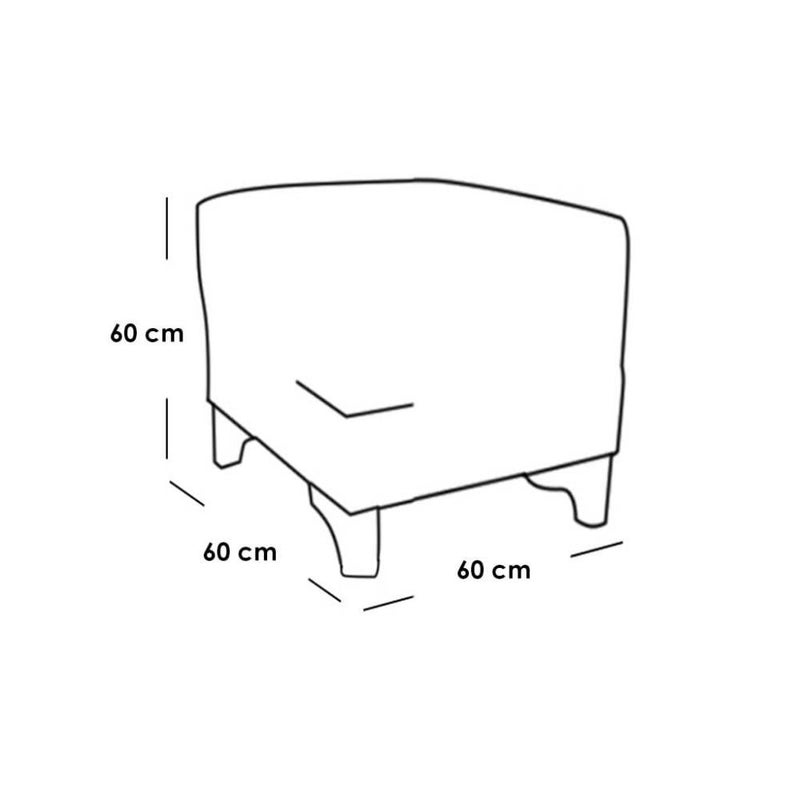 home house Entrance table and 2 MDF poufs, 3 pieces - brown and beige - Image 3