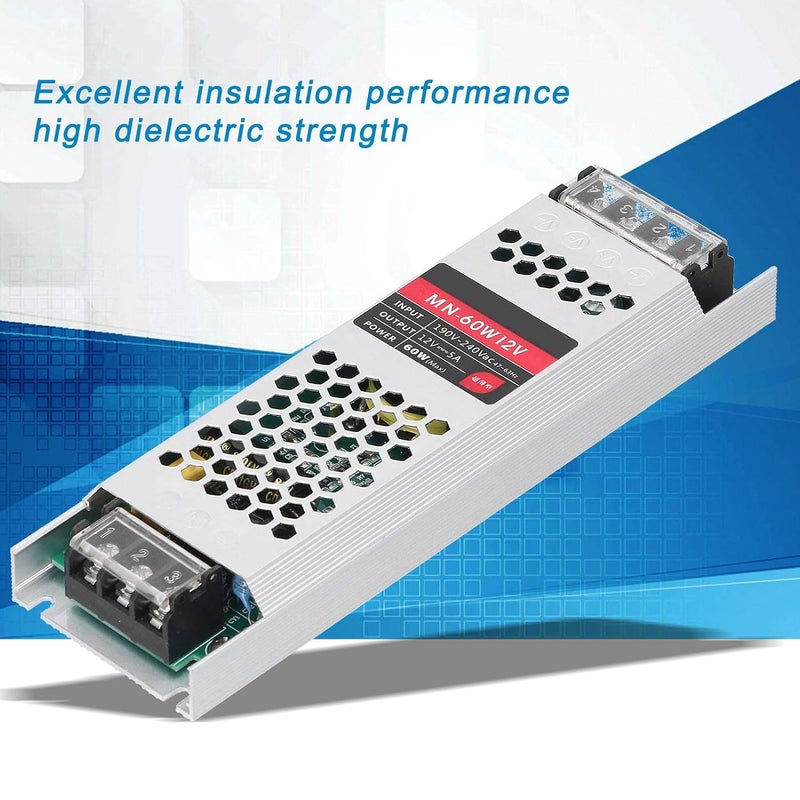 Arabest 60W Ultra Thin Aluminum Alloy IP68 LED Power Supply Driver DC12V for LED Strips - Image 4