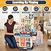 TWFRIC Play Kitchen for Toddlers Kids Kitchen Playset Toddler Girl Toys with Cooking Stove Steam Sink and Food Pretend Cooking Set Toy for 3 4 5 Year Old Kid Birthday Blue - Image 4