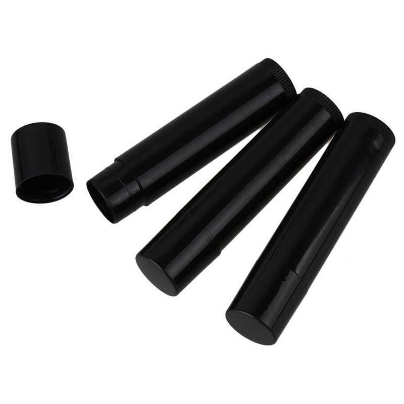 esowemsn 25Pcs 5G 5ML Empty Plastic Lip Balm Tubes Containers Lip Gloss Storage Container (Black) - Image 2