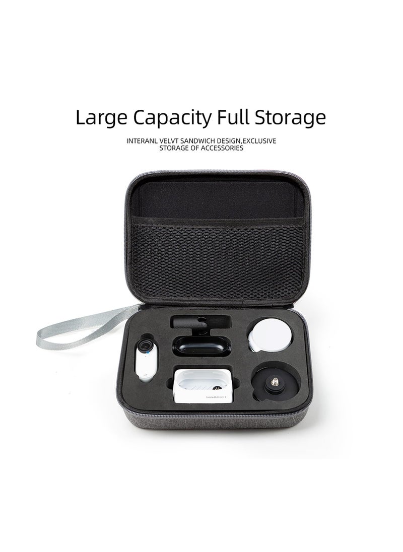 KASTWAVE - Carrying Case for Insta360 GO 3 Action Camera, Storage Bag Compatible with Insta360 GO 3 (64GB) Action Camera & Accessories Hard EVA Travel Portable Case (Grey) - Image 1