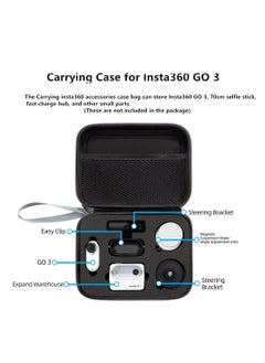 KASTWAVE Carrying Case for Insta360 GO 3 Action Camera, Storage Bag Compatible with Insta360 GO 3 (64GB) Action Camera & Accessories Hard EVA Travel Portable Case (Grey)  - Image 2