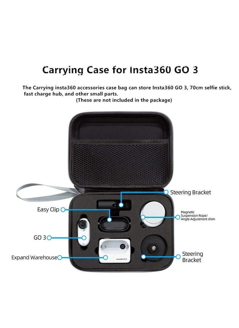 KASTWAVE - Carrying Case for Insta360 GO 3 Action Camera, Storage Bag Compatible with Insta360 GO 3 (64GB) Action Camera & Accessories Hard EVA Travel Portable Case (Grey) - Image 1