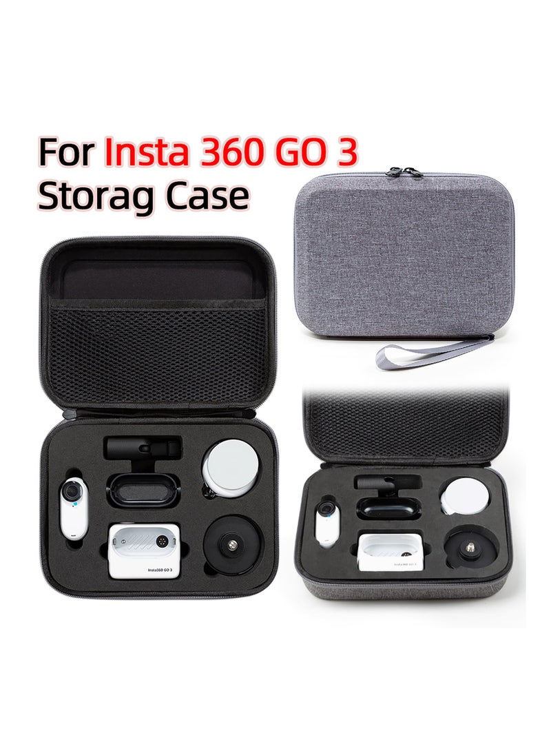 KASTWAVE - Carrying Case for Insta360 GO 3 Action Camera, Storage Bag Compatible with Insta360 GO 3 (64GB) Action Camera & Accessories Hard EVA Travel Portable Case (Grey) - Image 1