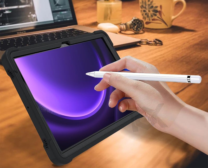 TGK Slim Heavy Duty Shockproof Protection Kickstand Hybrid Case Cover for Samsung Galaxy Tab S9 FE 10.9 Inch/Tab S10 FE 10.9 inch Black - Image 5