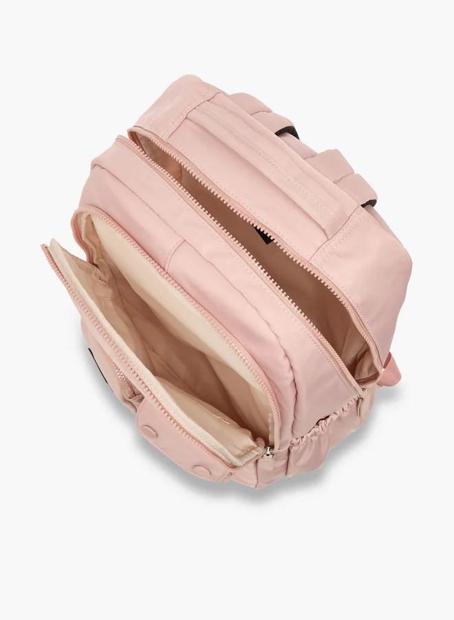 Lee Cooper Solid School Backpack with Adjustable Straps and Zip Closure - 31x13x45 cm
