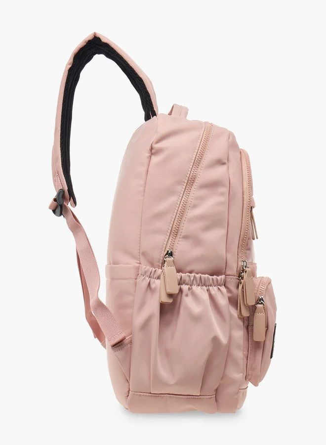 Lee Cooper Solid School Backpack with Adjustable Straps and Zip Closure - 31x13x45 cm