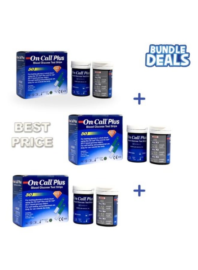 On Call 150 Pcs Of On Call Plus Blood Glucose Test Strips - Image 1
