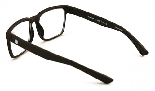 V.W.E. Men Progressive Reading Glasses No Line Clear on Top Bifocals Reader - Rectangular Matte Sport (Matte Black, 1.25, x) - Image 4