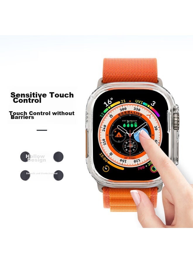 Watchbond Compatible With Iwatch Ultra Protective Case, Apple Watch Ultra 2 Protective Cover, Full Protection, Semi-enclosed Hard Case, Transparent, 8th Generation 49mm, Shockproof And Scratch-resistant - Image 4