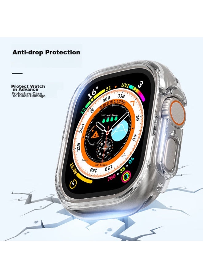 Watchbond Compatible With Iwatch Ultra Protective Case, Apple Watch Ultra 2 Protective Cover, Full Protection, Semi-enclosed Hard Case, Transparent, 8th Generation 49mm, Shockproof And Scratch-resistant - Image 5