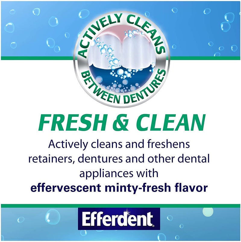 Efferdent Retainer Cleaning Tablets, Denture Cleaning Tablets for Dental Appliances, Minty Fresh & Clean, 44 Count (Pack of 5) - Image 3