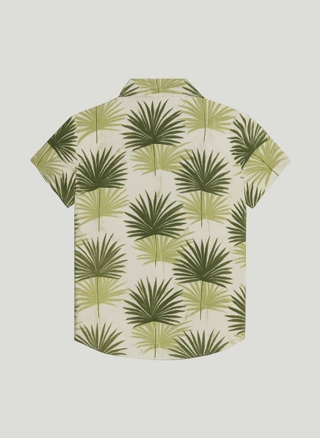 Kidbea طقم قميص وشورتات من قطن نقي للأولاد من كيدبيا بتصميم استوائي - Image 3