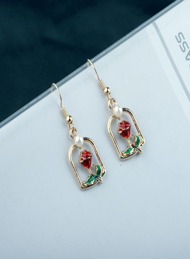PLITI Princess Gift Princess Fans Gift Always Remember You’re Braver Than You Believe Rose Earrings For Women (remember rose earringsG) - Image 5