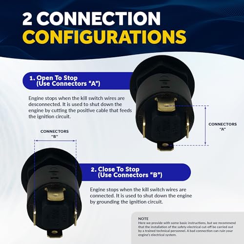 Five Oceans Marine Universal Emergency Cut-Off Switch, Kill Switch for Boat, Engine Shut-Off Switch 12VDC, Coil Extendable Lanyard, Snap Hook and Red Buoy, for Jet Ski, ATVs - FO1518 - Image 5