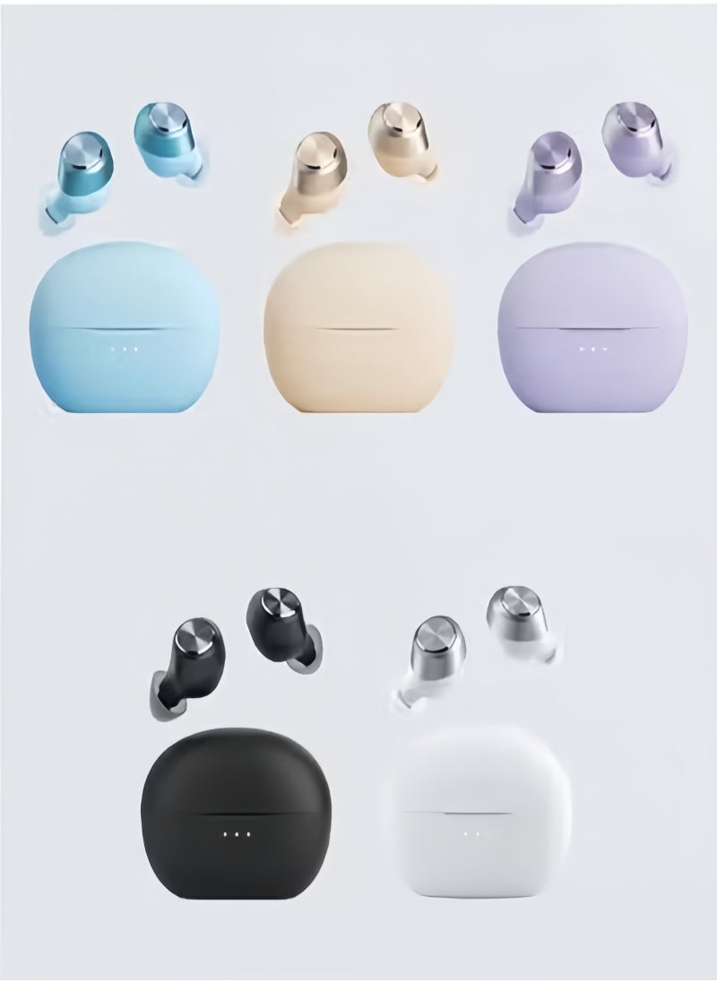Letv - Compact 5.3 Wireless Bluetooth Noise-Cancelling Gaming Headset, Ergonomic In-Ear Design, 26 Hours Play Time, IPX5 Waterproof. - (Beige) - Image 1