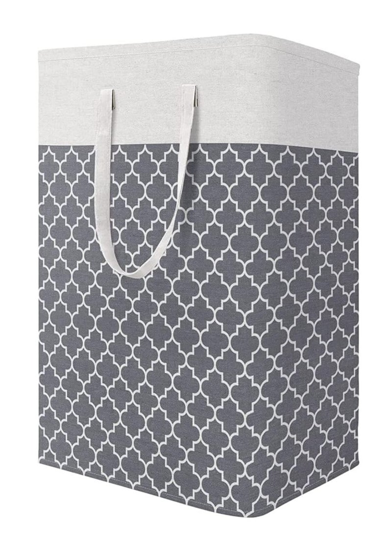 راكسوم سلة غسيل، سلال غسيل كبيرة قابلة للطي بسعة 75 لترًا مع مقابض سهلة الحمل، سلة ملابس مستقلة مقاومة للماء، سلة تخزين للألعاب، منظم ملابس (1) - Image 1