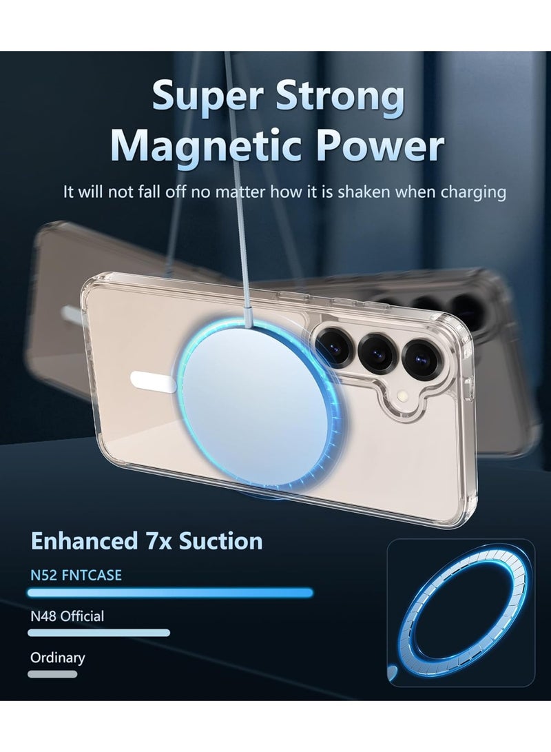 Samsung Galaxy S25 Plus MagSafe Case | Support Wireless Charging | Slim Magnetic Cover | Anti-Scratch & Shockproof | Transparent Hard Case for Galaxy S25 Plus  - Image 3