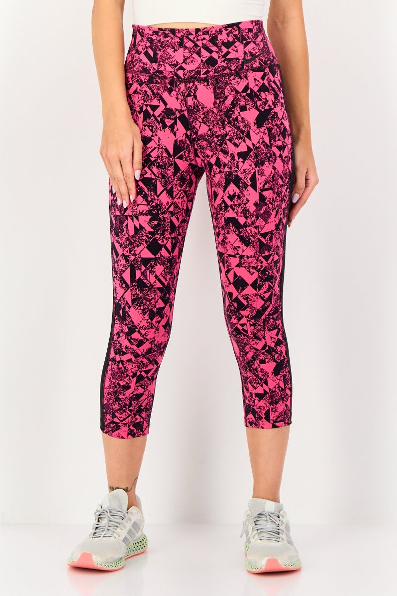 Nike Women Tight Fit Brand Logo Training Capri Tights, Multicolor - Image 1