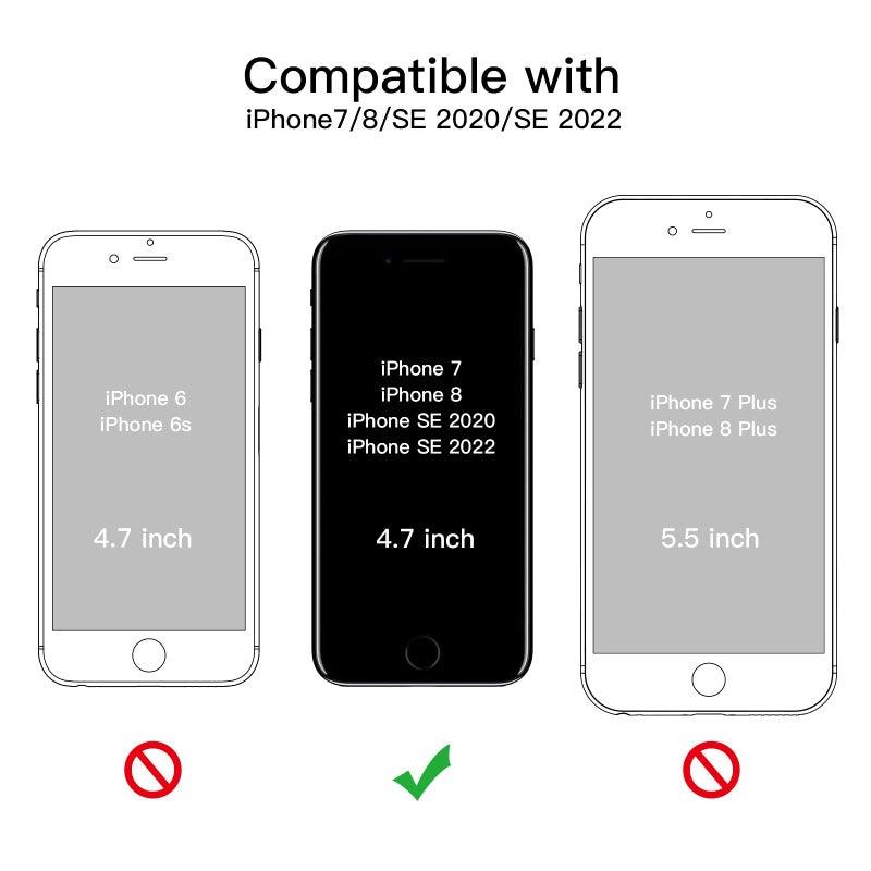 JETech Glitter Case for iPhone SE 3/2 (2022/2020 Edition), iPhone 8/7, 4.7-Inch, Bling Sparkle Shockproof Phone Bumper Cover, Cute Sparkly for Women and Girls (Clear) - Image 2