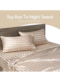 Totti Totti Satin Pillowcase Set Of 2, Silk Pillowcase (75 X 50, Striped)  - Image 4