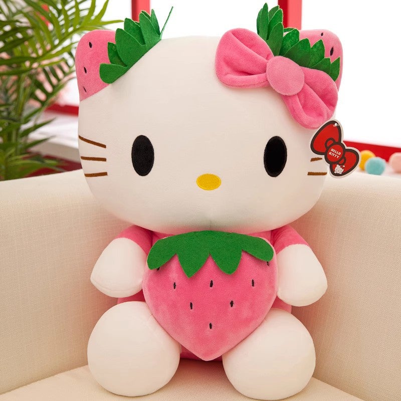 Hello Kitty Sanrio Hello Kitty plush toy with soft filling, plush doll for children's room decoration, suitable as a children's gift and party gift - Image 1