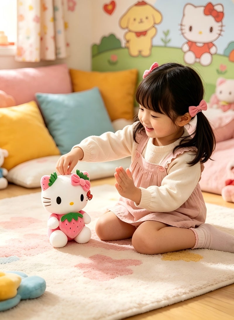 Hello Kitty Sanrio Hello Kitty plush toy with soft filling, plush doll for children's room decoration, suitable as a children's gift and party gift - Image 3