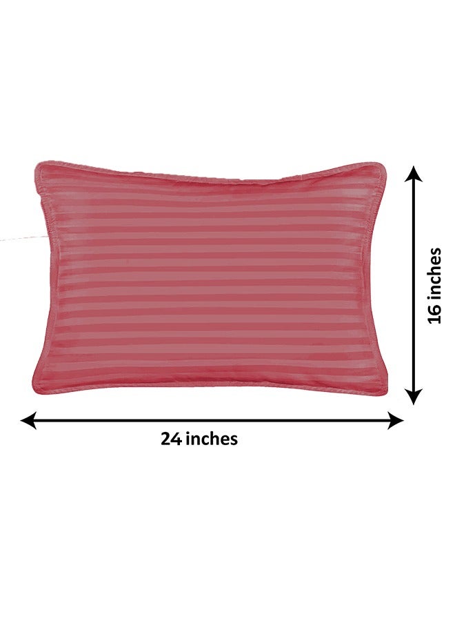 Eworld Pack of 2 Premium Down Alternative Filled Bed Pillows, Featuring Breathable Cover, Microfiber Filling and Plush Bounce-Back Design, Hypoallergenic and Luxurious Hotel Quality Pillow Set, in Maroon Color - Image 2