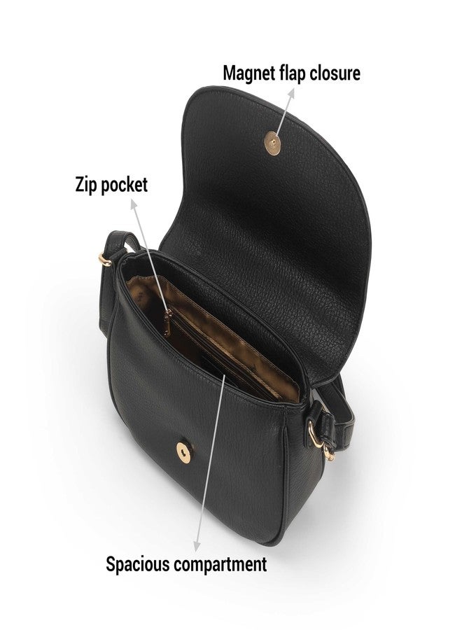 Mochi Women's Black Clairette Sling Bag(66-749) - Image 5