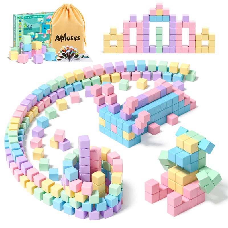 Apluses 45PCS Magnetic Blocks Toddler Girl Toys Magnet Building Blocks STEM Sensory Outdoor Autism Toys for 35 Year Old Boys Girls Magnetic Cubes Classroom Must Haves for Kids Ages 3 - Image 2