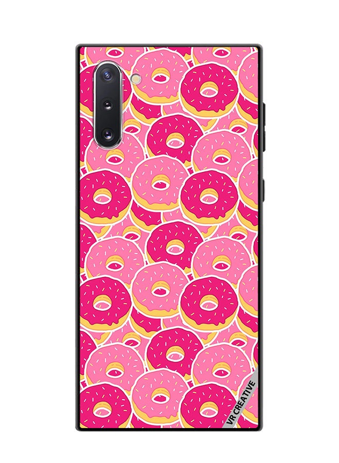 VR CREATIVE Protective Case Cover For Samsung Galaxy Note10 5G Pink Donuts Design Multicolour - Image 1
