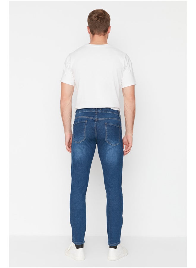 trendyol - Men's Navy Blue Flexible Fabric Slim Fit Jeans Denim Pants TMNAW23JE00054 - Image 1