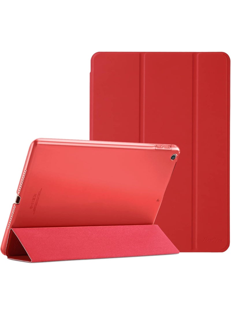 erorex iPad 9.7 Case (5th/6th Gen) – Red Translucent Smart Cover with Auto Wake/Sleep - Image 1