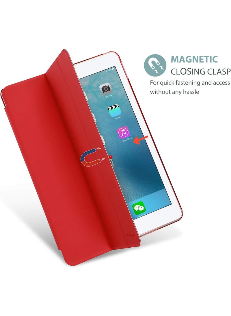 erorex iPad 9.7 Case (5th/6th Gen) – Red Translucent Smart Cover with Auto Wake/Sleep - Image 4