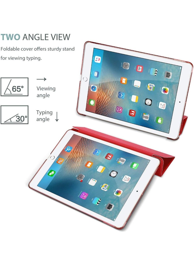 erorex iPad 9.7 Case (5th/6th Gen) – Red Translucent Smart Cover with Auto Wake/Sleep - Image 5