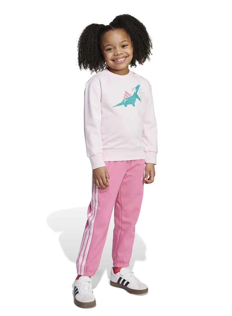 Adidas Lk Adrpt Set Pink Training Suits For Kids 3-4Y