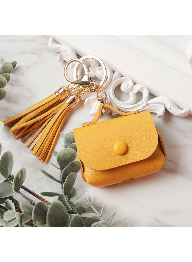 Neutral Outlet Tassel Leather Bag For Apple Airpods Headset - Image 1