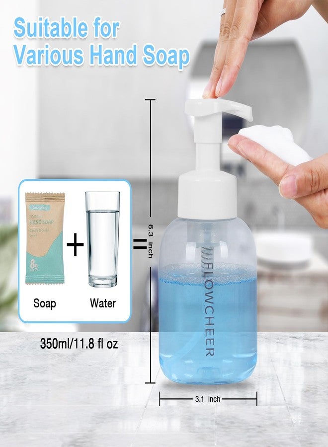 flowcheer Foaming Soap Dispenser Plastic Jar,12 OZ/350 ML Refillable Foam Hand Soap Dispenser Pump Bottle for Kitchen Sink Bathroom,2 Pcs,Clear - Image 5