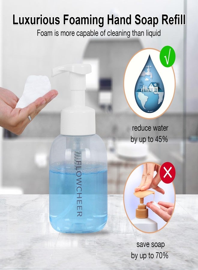 flowcheer Foaming Soap Dispenser Plastic Jar,12 OZ/350 ML Refillable Foam Hand Soap Dispenser Pump Bottle for Kitchen Sink Bathroom,2 Pcs,Clear - Image 3