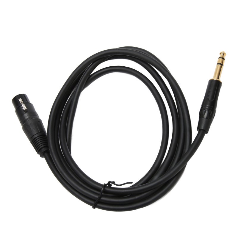 كابل XLR أنثى إلى 1/4 TRS بطولة 3 متر مع موصل معدني سبائكي صلب - كابل توازن توصيل صوت واضح وخالي من الخسائر للاستوديوهات التسجيلية، العروض المباشرة، والتحدث العمومي - Image 3