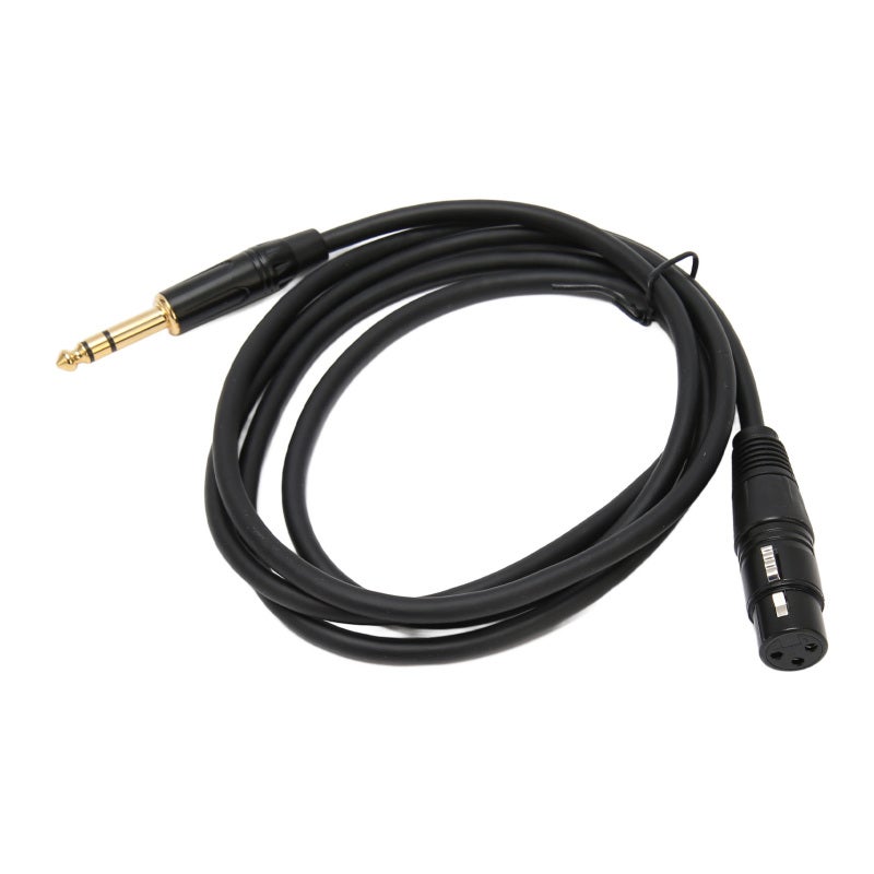 كابل XLR أنثى إلى 1/4 TRS بطولة 3 متر مع موصل معدني سبائكي صلب - كابل توازن توصيل صوت واضح وخالي من الخسائر للاستوديوهات التسجيلية، العروض المباشرة، والتحدث العمومي - Image 1