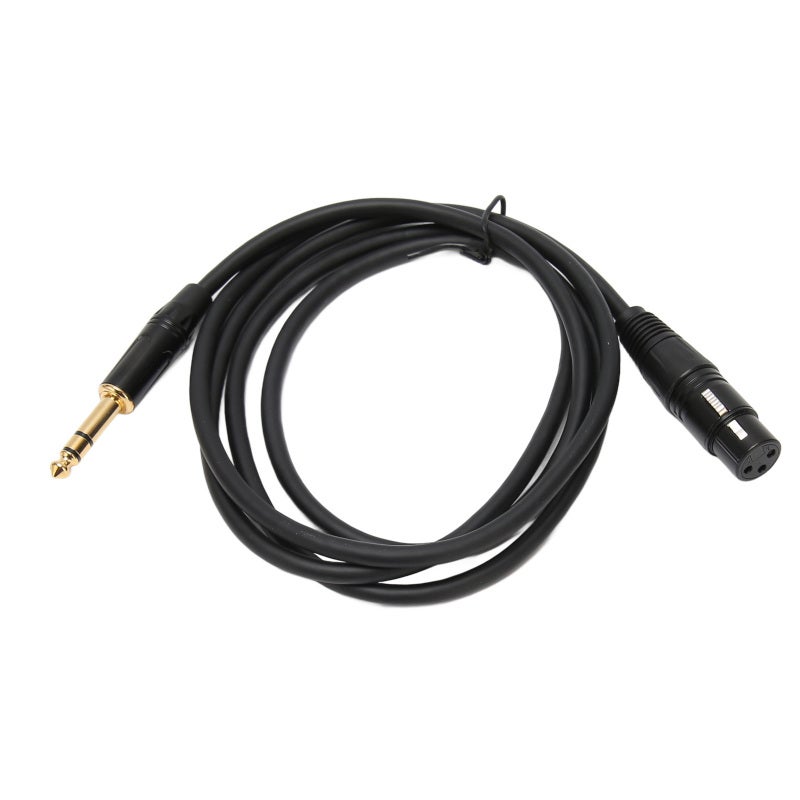 كابل XLR أنثى إلى 1/4 TRS بطولة 3 متر مع موصل معدني سبائكي صلب - كابل توازن توصيل صوت واضح وخالي من الخسائر للاستوديوهات التسجيلية، العروض المباشرة، والتحدث العمومي - Image 2