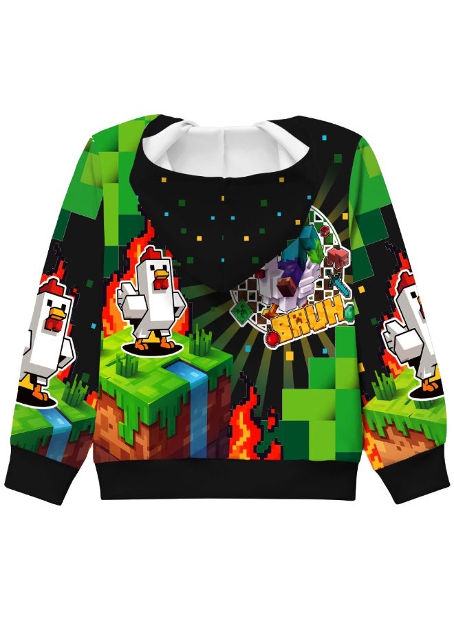 ماين كرافت كبير الأطفال سستة مقنعين سترة سترة كهدية للعائلة والأصدقاء - Image 2