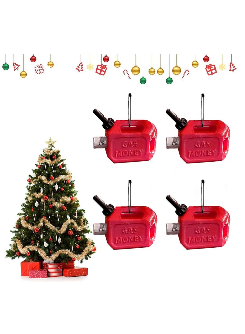 SYOSI 4 Pieces Gas Can Ornament Tree Ornaments Funny Money Holder Ornament Gas Tank Saving Money Pendant Hanging Ornaments for Tree Decoration - Image 1
