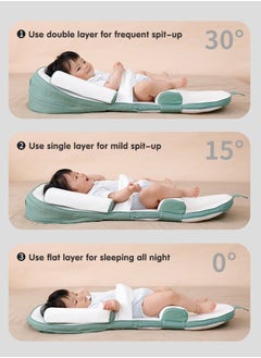 Super ZYouth Nursing Pillows for Breastfeeding, Baby Anti-Reflux Pillow with 0-30° Height Adjustable, Baby Lounger Nest, Relieves Vomiting Milk, Intestinal Colic, Side Rails  - Image 3